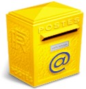 Boite postale jaune avec arobase pour symboliser les moyens de contacter votre rédacteur web
